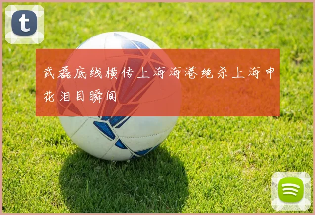 武磊底线横传上海海港绝杀上海申花泪目瞬间