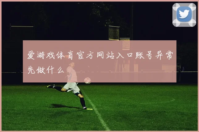 爱游戏体育官方网站入口账号异常先做什么